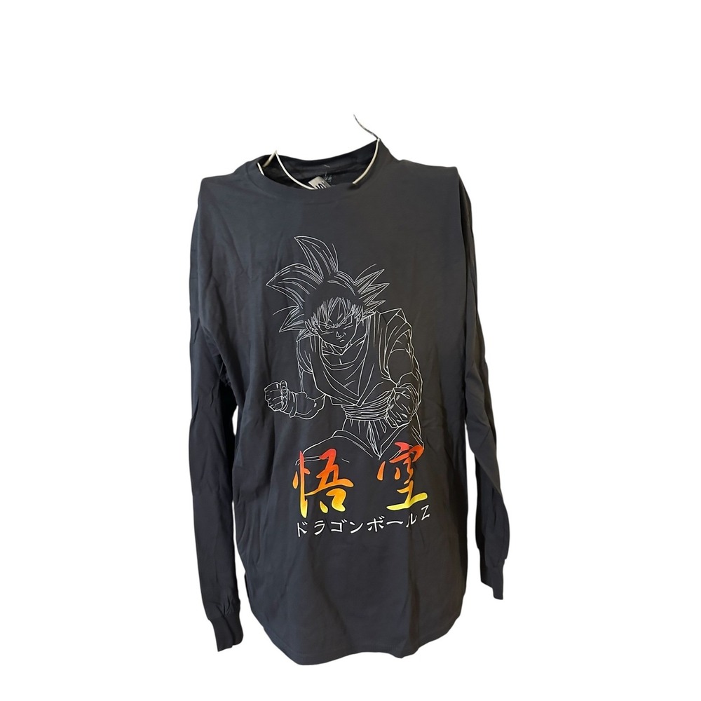 New Dragon Ball Z Goku Graphic Long Sleeve Shirt Black Mens Large DBZ Anime - Picture 2 of 9